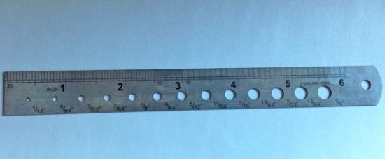 Picture of Ruler with Drill Gauge