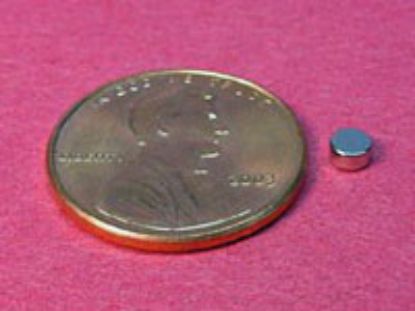 Picture of Round Magnet - 1/8" x 1/16" (3mm x 2 mm)